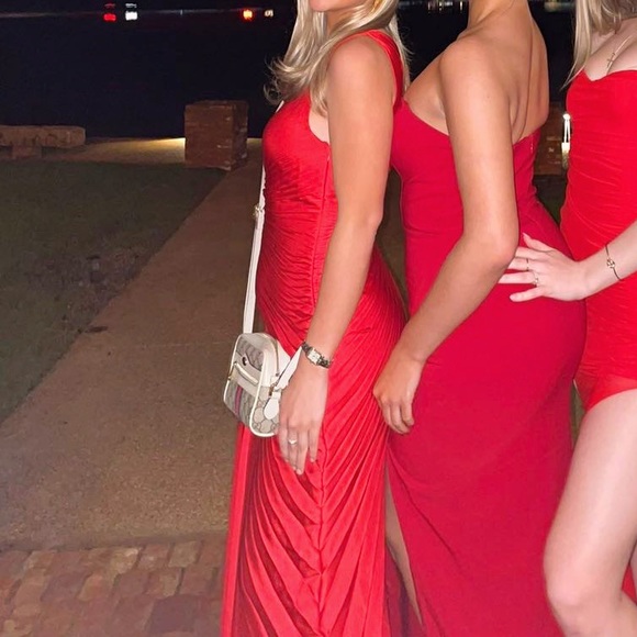 A.L.C Delfina Dress Red - Picture 5 of 6